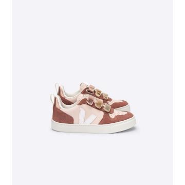 Kids' Veja V-10 CHROMEFREE Sneakers Brown | ZA 854JPQ